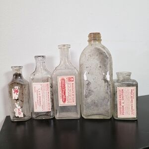 Vintage Oddity Glass Bottle Set